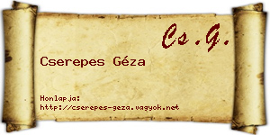Cserepes Géza névjegykártya