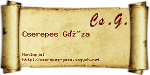 Cserepes Géza névjegykártya